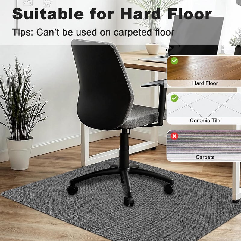 AiBOB Office Chair Mat for Hardwood Floor & Tile Floor, 36" x 48"Heavy Duty Computer&Desk Chair Mat for Rolling Chairs, Hard Floor Protector for Home Office - Image 3
